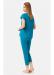 Γυναικεία Μονόχρωμη Κουμπωτή Modal Πυτζάμα με Chino παντελόνι, MINERVA